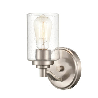 Moven One Light Wall Sconce in Satin Nickel