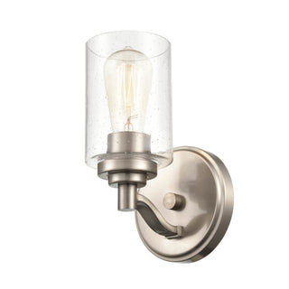 Moven One Light Wall Sconce in Satin Nickel