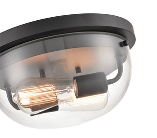 Ashford Two Light Flushmount in Matte Black