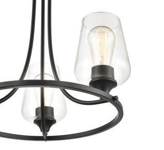 Ashford Three Light Chandelier in Matte Black