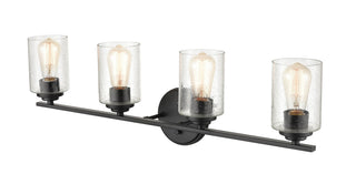 Moven Four Light Vanity in Matte Black