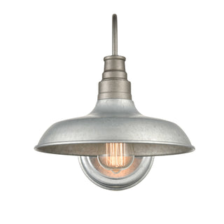 Milltown One Light Outdoor Wall Bracket in Galvanized
