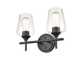 Ashford Two Light Vanity in Matte Black