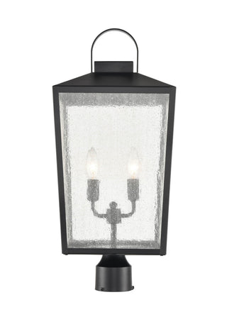 Devens Two Light Outdoor Post Lantern in Powder Coated Black