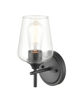 Ashford One Light Wall Sconce in Matte Black