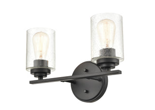 Moven Two Light Vanity in Matte Black