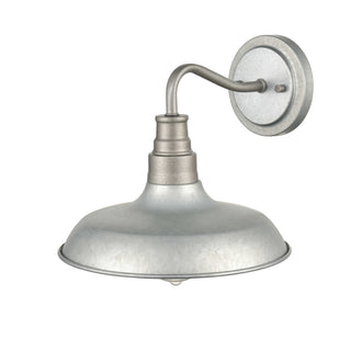 Milltown One Light Outdoor Wall Bracket in Galvanized