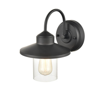 One Light Outdoor Wall Bracket in Powder Coated Black