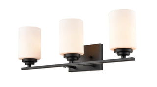 Durham Three Light Vanity in Matte Black