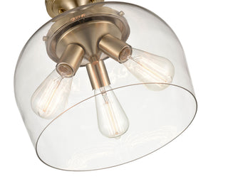 Ashford Three Light Semi-Flush Mount in Modern Gold