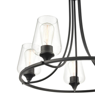 Ashford Five Light Chandelier in Matte Black