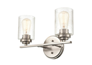 Moven Two Light Vanity in Satin Nickel
