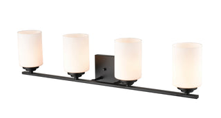 Durham Four Light Vanity in Matte Black