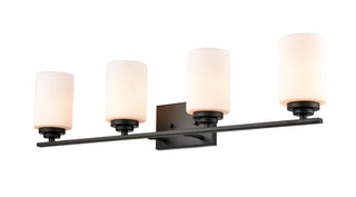 Durham Four Light Vanity in Matte Black