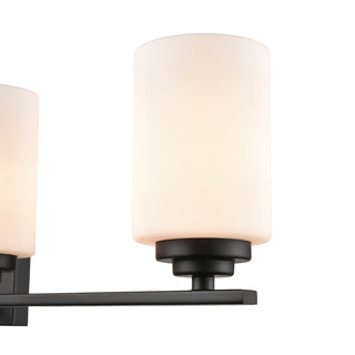 Durham Four Light Vanity in Matte Black