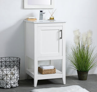 aubrey Single Bathroom Vanity in White