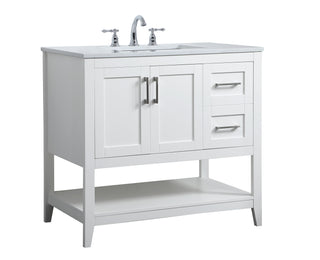 aubrey Single Bathroom Vanity in White