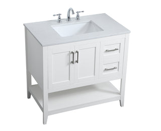 aubrey Single Bathroom Vanity in White