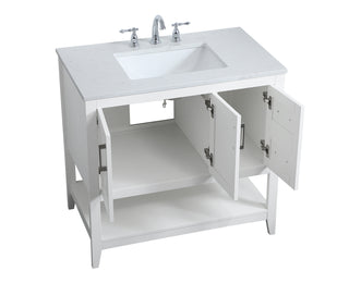 aubrey Single Bathroom Vanity in White