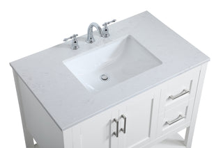 aubrey Single Bathroom Vanity in White