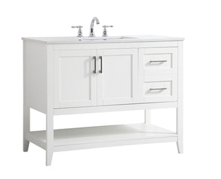 aubrey Single Bathroom Vanity in White
