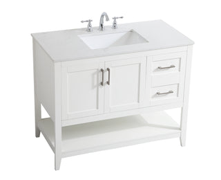 aubrey Single Bathroom Vanity in White