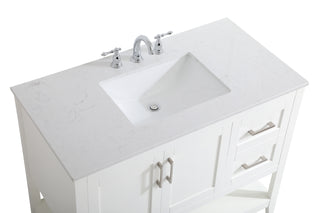 aubrey Single Bathroom Vanity in White