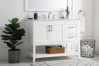 aubrey Single Bathroom Vanity in White