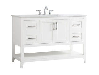 aubrey Single Bathroom Vanity in White