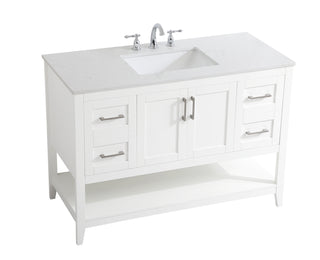 aubrey Single Bathroom Vanity in White