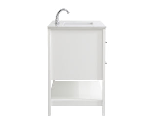 aubrey Single Bathroom Vanity in White