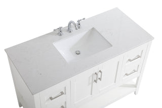 aubrey Single Bathroom Vanity in White