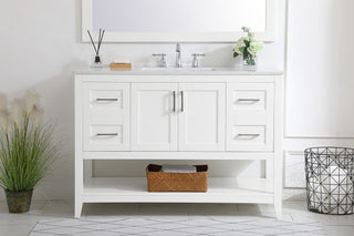aubrey Single Bathroom Vanity in White