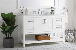 aubrey Single Bathroom Vanity in White