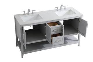 aubrey Double Bathroom Vanity in Grey