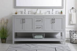 aubrey Double Bathroom Vanity in Grey