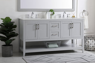 aubrey Double Bathroom Vanity in Grey