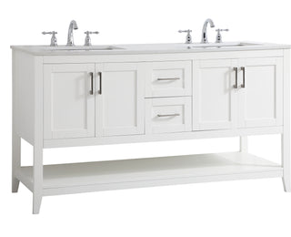 aubrey Double Bathroom Vanity in White