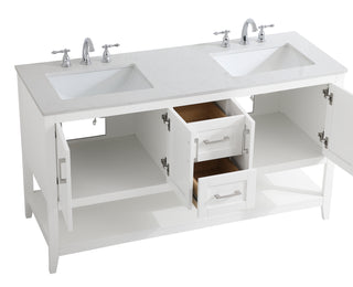 aubrey Double Bathroom Vanity in White