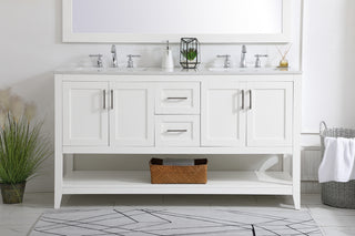aubrey Double Bathroom Vanity in White