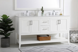 aubrey Double Bathroom Vanity in White