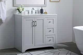 moore Single Bathroom Vanity in Grey
