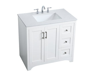 moore Single Bathroom Vanity in White