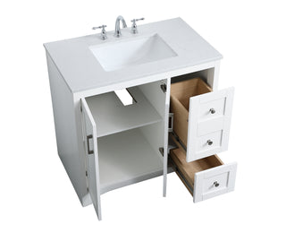 moore Single Bathroom Vanity in White