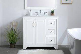 moore Single Bathroom Vanity in White