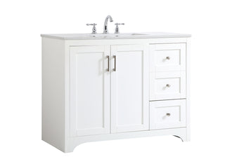 moore Single Bathroom Vanity in White