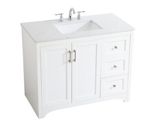 moore Single Bathroom Vanity in White