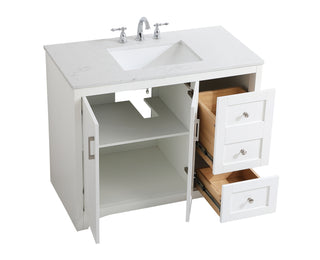 moore Single Bathroom Vanity in White