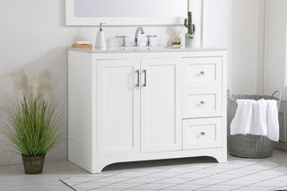 moore Single Bathroom Vanity in White