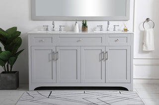 moore Double Bathroom Vanity in Grey